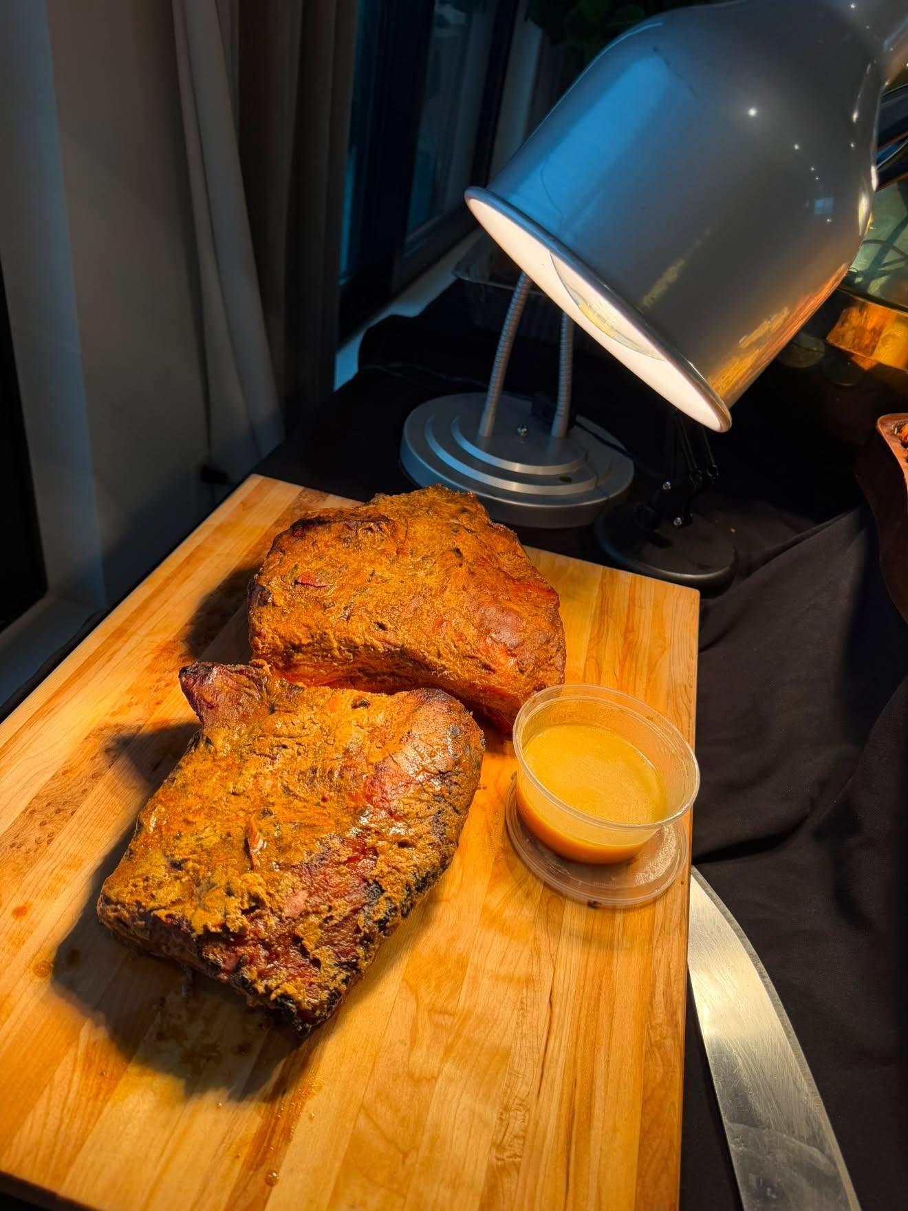 Slow-smoked brisket